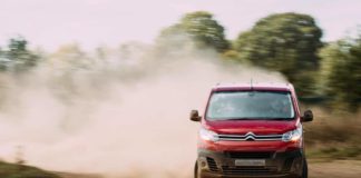 Citroen Dispatch being drifted by WRC star Kris Meeke