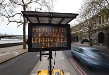 Ultra Low Emission Zone (ULEZ) warning - London 2019