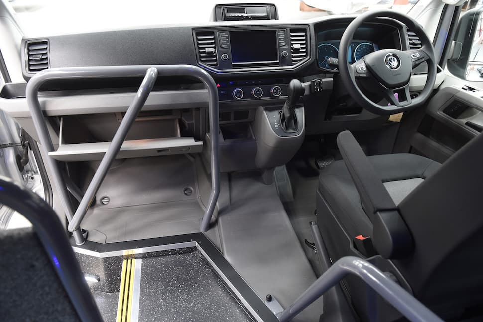 Volkswagen Crafter minibus dashboard and access