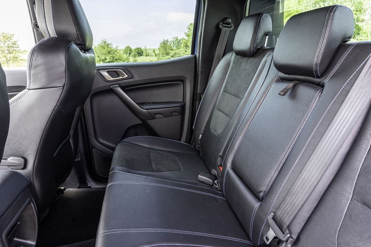 Ford Ranger Raptor review 2019 - rear seats | The Van Expert