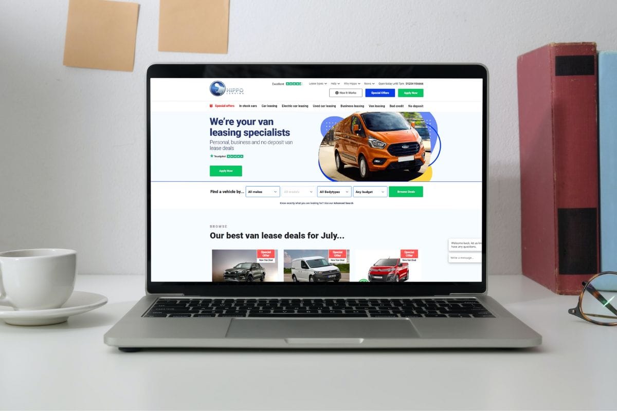 Hippo Leasing van mock-up